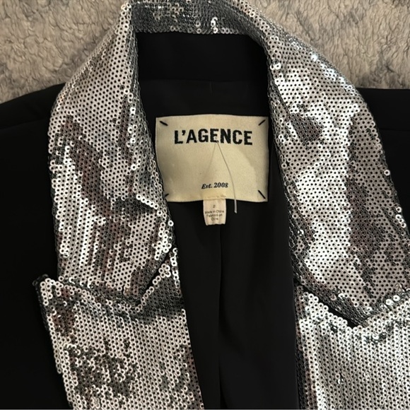 πHPπLagence clementine sequin lapel black blazer - Picture 9 of 11